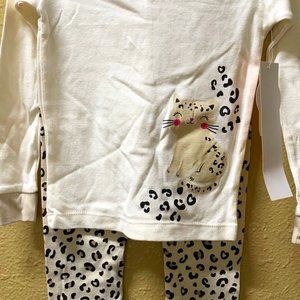 Wonder nation. Two piece girl  baby leopard sleep wear SZ 5 T